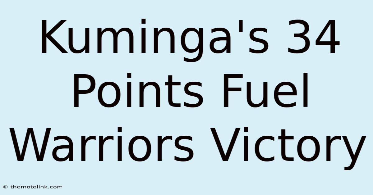 Kuminga's 34 Points Fuel Warriors Victory