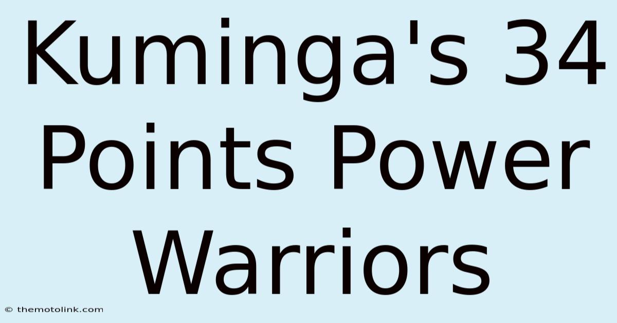 Kuminga's 34 Points Power Warriors