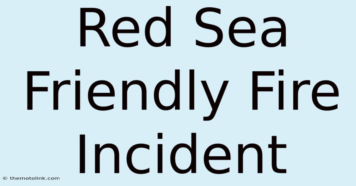 Red Sea Friendly Fire Incident