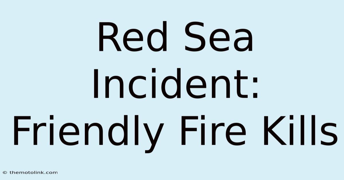 Red Sea Incident: Friendly Fire Kills