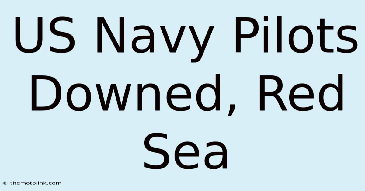 US Navy Pilots Downed, Red Sea